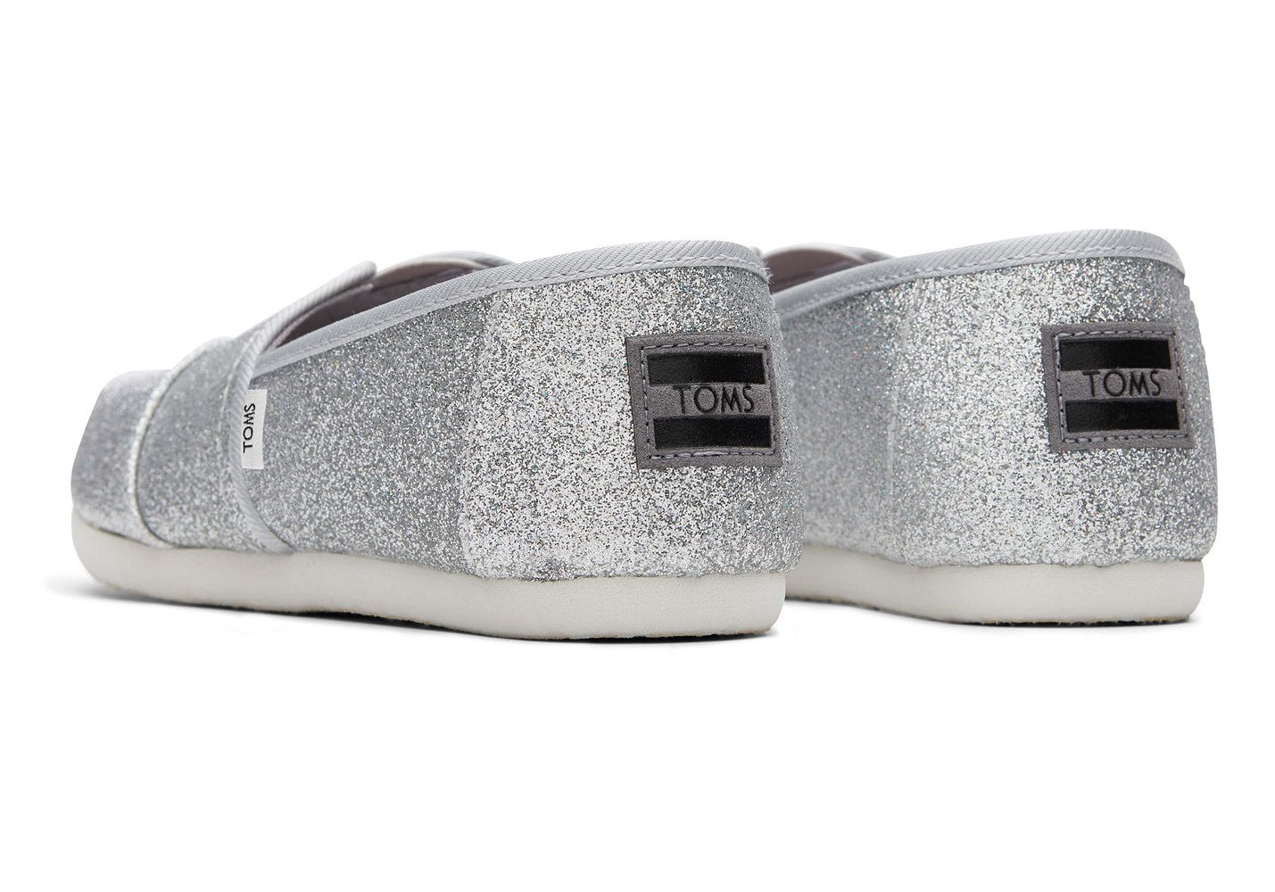 Toms Alpargata Youth Glitter Espadrille Silver - Kids - 81604-DAEC